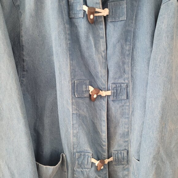 Y2K Only Brand Oversized Jean Jacket/Coat-One Size-AS-IS: Some Staining - Picture 4 of 12